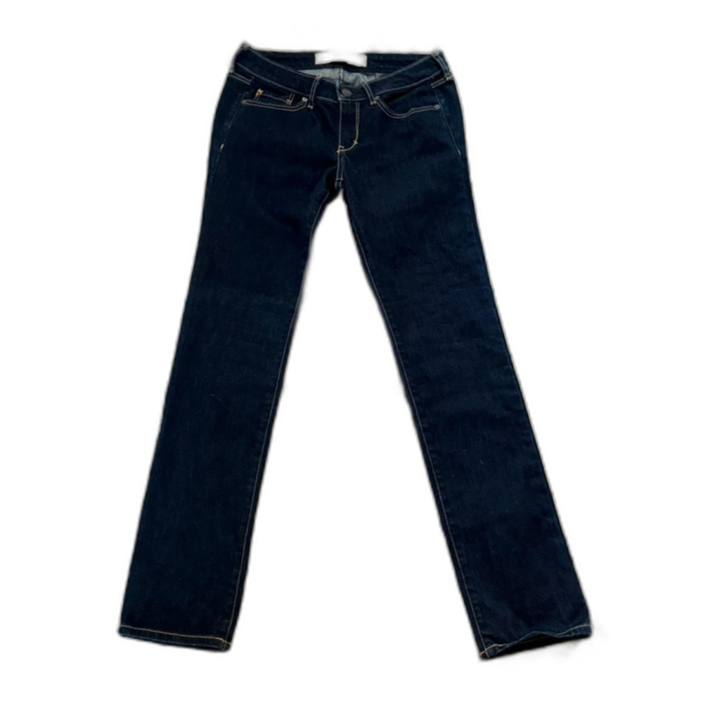 NWOT Abercrombie & Fitch Low Rise Skinny Jeans Sz 2 XS / US 2·DEEEEP BLUE